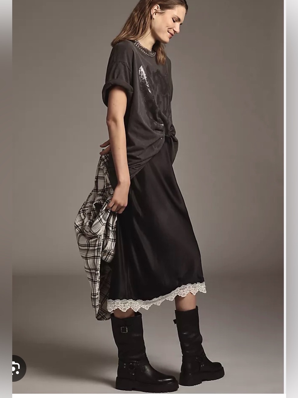Anthropologie - Tilda Slip Skirt: Lace-Trimmed Edition - Size Small